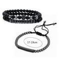 thumbnail image 4 of 3PCS Bracelet Set Men Bracelets Black Copper Beads for Boy Men Birthday Gifts, 4 of 5