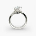 thumbnail image 2 of Alpha Jewel Excellent Oval Cut 1.5 Ct Moissanite Anniversary Ring - 14k White Gold Plated Wedding Ring for Women's - Twisted Engagement Ring - Wedding Moissanite Women's Ring - Ring, 2 of 4