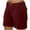 Wine, variant on Uaswgudfs Women's High Waisted Shorts - 3.5" Inseam Stretch Elastic Waist Summer Casual Comfort Fit