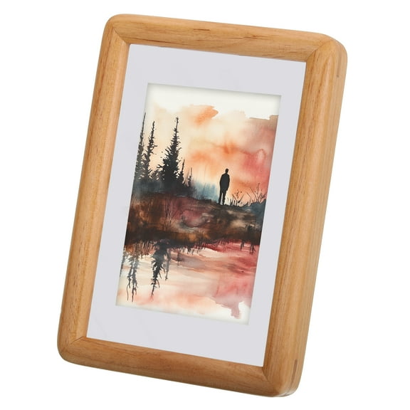 5 x 7 Natural Wood Photo Frames, Wood Finish Picture Frame, Brown
