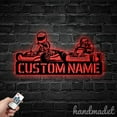 thumbnail image 4 of Handmadetneonsign Custom Father Son Go Kart Metal Wall LED Light, Dirt Bike Name Sign Home Decor, 4 of 5