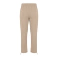 thumbnail image 3 of Pantalones largos de trabajo para hombre, pantalones casuales multibolsillos de talla grande, pantalones tobilleros holgados de algodón y lino con cordón ajustable, pantalones de poliéster para hombre, 3 of 5