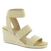 Lucky Brand Mindara Espadrille Wedge Sandal GOLDEN Nude Platform (8.5, GOLDEN YELLOW)