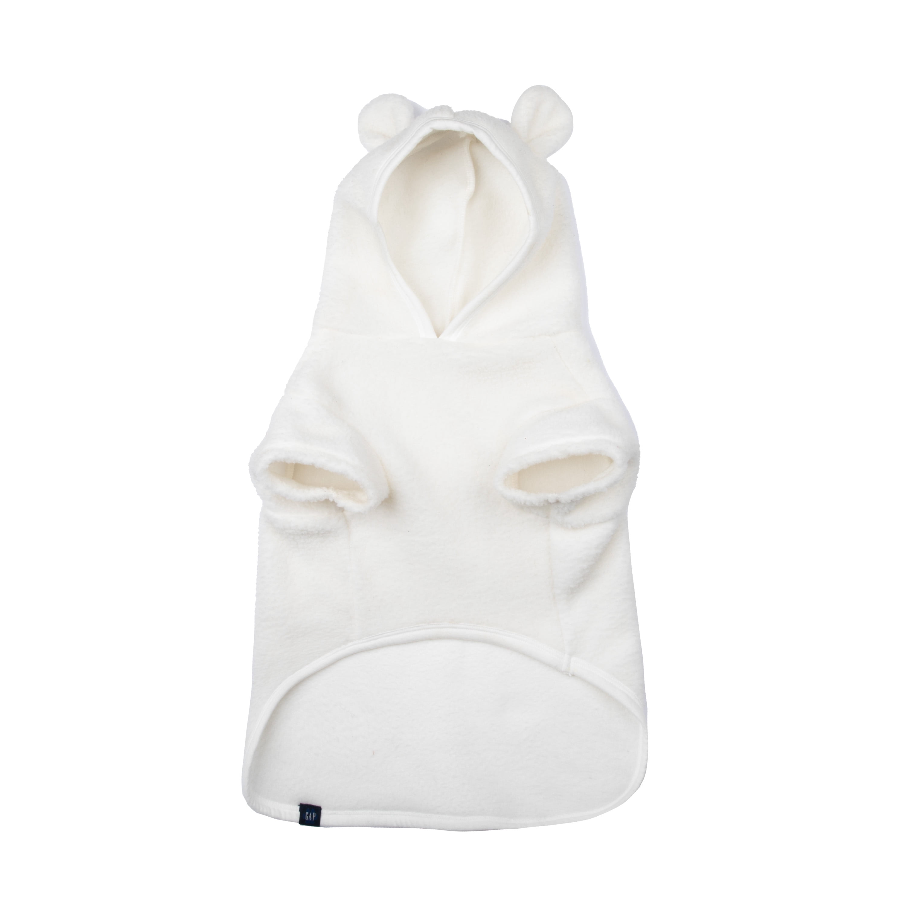 Gap Pet, Dog Clothes, Recycled White Sherpa Bear Ear Pet Hoodie