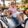 thumbnail image 3 of Golf Cart Seat Covers for 2 Seater,Ombre Dark Blue Microfiber Cart Seat Towel Blanket,Gradient White Abstract Minimalist Stripe Absorbent NonSlip Bench Seats Protector for Golf Course 51"x31", 3 of 9