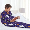 thumbnail image 6 of Sikiie Cute And Creepy Mens Pajama Set, Soft Warm Long Sleeve Sleepwear, Cozy Button-Down Pjs for Men-Small, 6 of 7