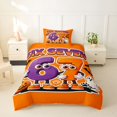 thumbnail image 2 of Homewish Fun Cartoon 67 Number Twin Duvet Cover for Kids, Orange Vintage Ghost Pumpkin Twin Bedding, Black Reversible, 2-Piece, 1 Duvet Cover and 1 Pillowcase, 2 of 6