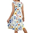 thumbnail image 6 of Sundresses for Women Sleeveless Button Down V Neck Summer Dress Casual A Line Midi Sun Dresses with Pockets Flowy Floral Boho Vacation Beach Dress Ropa Mujer Previous Orders History Flash Deals, 6 of 7
