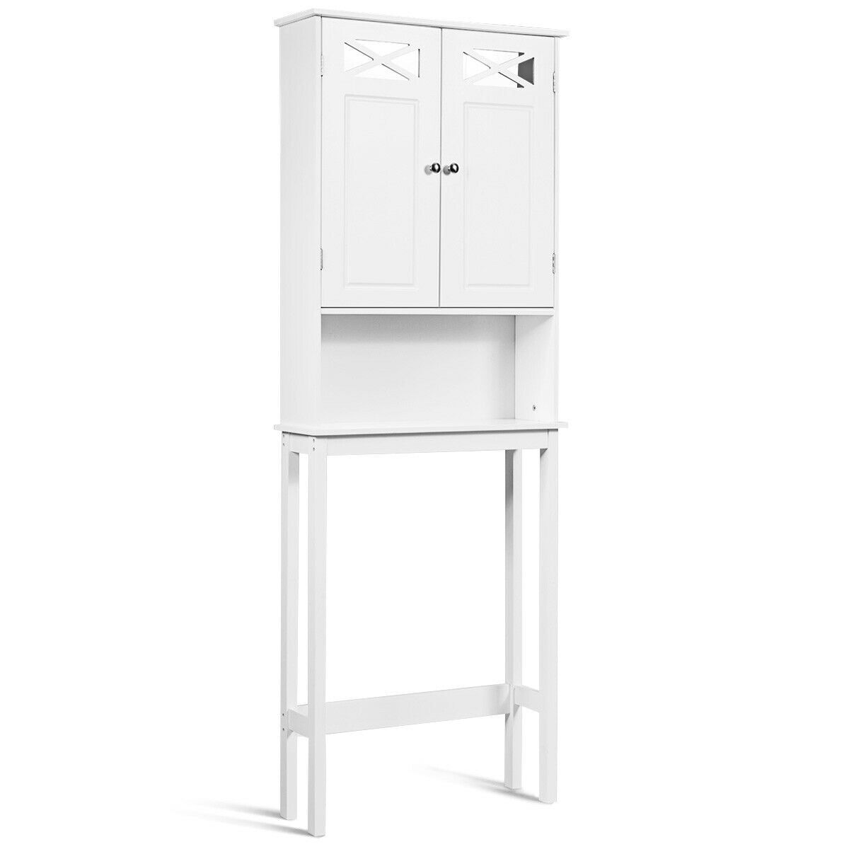 Gymax 2-Door Over The Toilet Bathroom Space Saver Storage ...