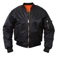 thumbnail image 2 of Ultra Force tm Black MA-1 Flight Jacket Size XL, 2 of 4