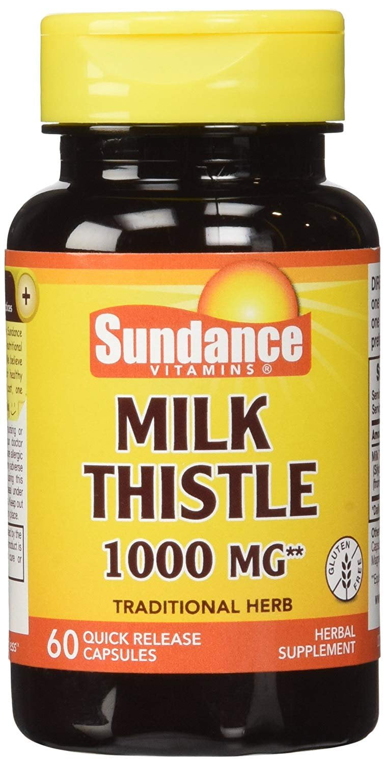 Sundance Vitamins Milk Thistle Capsules, 1000 mg, 60 Count