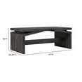 thumbnail image 6 of Walker Edison Modern Easy Assembly Split-Top Coffee Table, Black Oak, 6 of 10