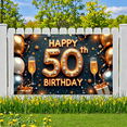 thumbnail image 7 of Decorative Design Happy Birthday Banner Balloon Decoration 50th Birthday Party Banner for Birthday Celebration Event Decoration Indoor Party, 7 of 7
