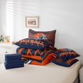 thumbnail image 6 of jejeloiu Ruby Football Sport 7 Pieces Bedding Comforter Set,Orange Black Full Bedding Set For Boys Kids Reversible, 6 of 8
