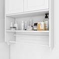 thumbnail image 5 of Smuxee Bathroom Wall Storage Cabinet with Towel Bar,Medicine Cabinet Organizer over The Toilet,White, 5 of 7