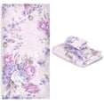 thumbnail image 6 of Dreamtimes Bath Towel Sets for Bathroom Hand Towels Fingertip Towels Vintage Purple Rose Flower 3 Piece Decorative Soft Cotton Absorbent, 6 of 6