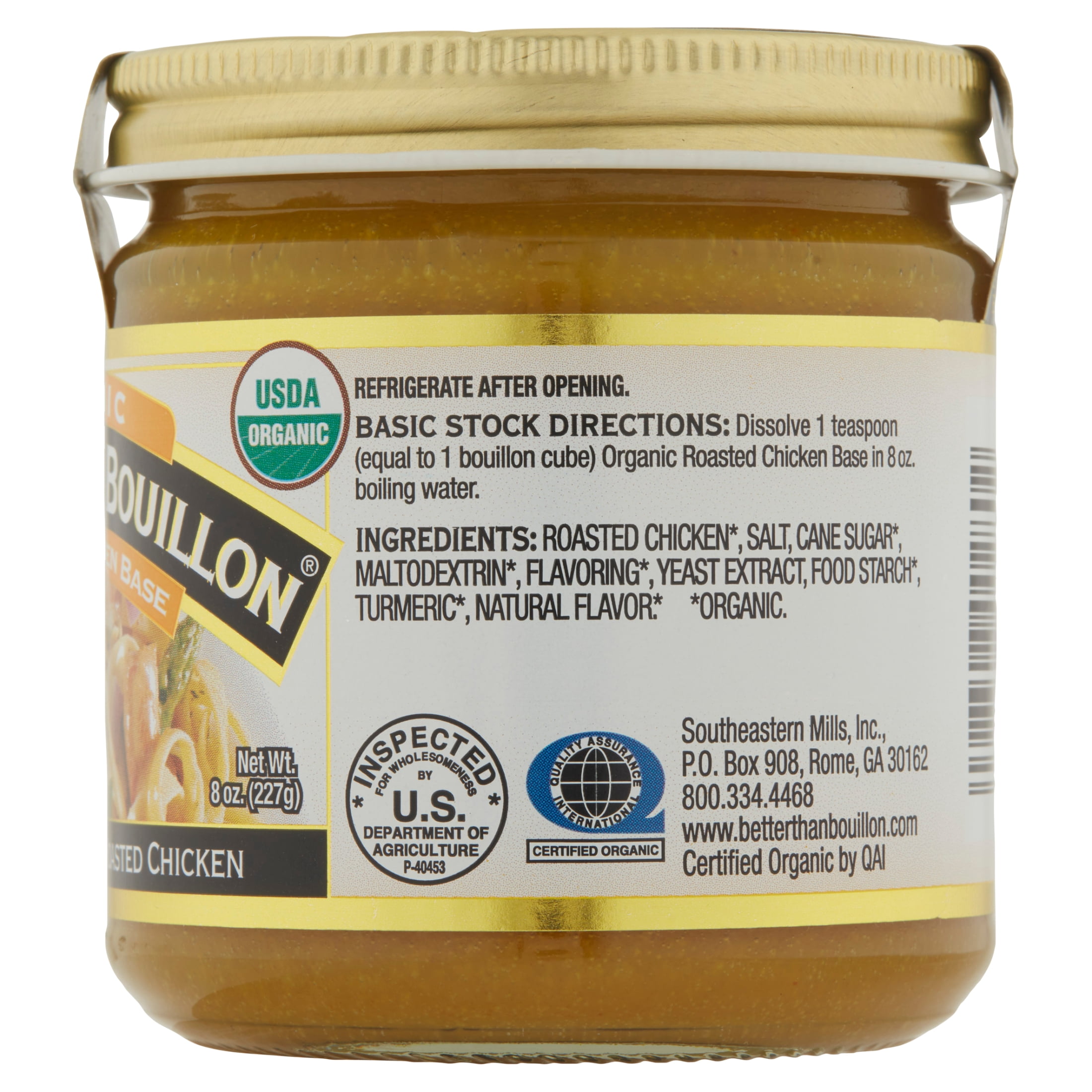 (6 pack) Better Than Bouillon Organic Roasted Chicken Base, Shelf-Stable, 8 oz Jar