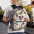 thumbnail image 5 of Yield London Landmark1 Print Backpack for Women Men, Lightweight Casual Travel Daypack, Classic Basic College Backpack, Middle School Bag, 5 of 5