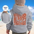 thumbnail image 2 of Zylarhe Girls Boys Sweatshirt Girls Long Sleeve Graphic Hooded Sweatshirt Soft Pullover Top Cute Casual Outerwear For Children Grey 5-6 Years, 2 of 5