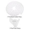 thumbnail image 3 of Uxcell Spiral Tube Wrap Cable Kit Management Sleeve 3Meter 28mm PE Wire Wrap Cord Cover Power Cable Protector White, 3 of 5