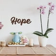 thumbnail image 6 of Cutout Sign Hope Wooden Wall Art Decor Wood Word Sculpture Signs Rustic Farmhouse for Housewarming Home Front Door Entryway Wall Decoration, Brown, 11.9 x 4.9inch, 6 of 9