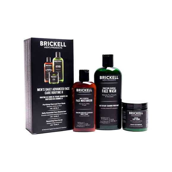 Set de cuidado facial avanzado diario Brickell para hombre