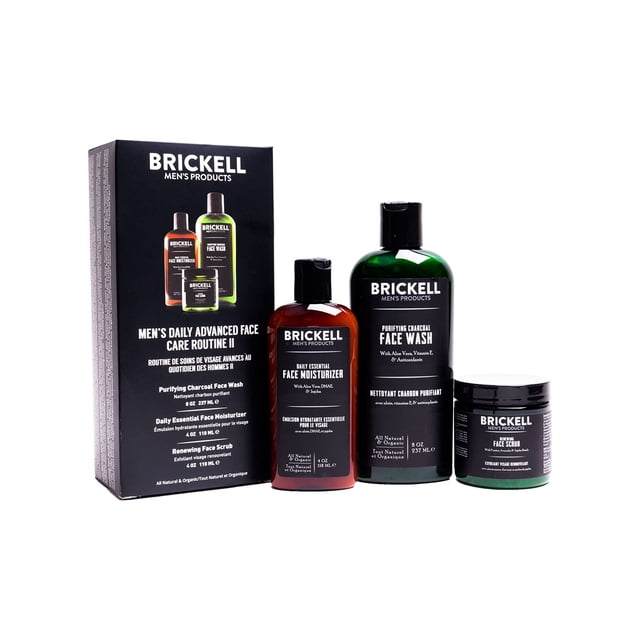 Set de cuidado facial avanzado diario Brickell para hombre