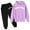 Light Purple, variant on GobdXE Kids 2 Piece Tracksuit New York Print Hooded Sweatshirt Jogger Pants Boys Girls Casual Outfit Set Light Blue,11-12 Years