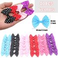 thumbnail image 2 of GFDYREE 40 Pcs Mini Grosgrain Ribbon Dots Bow Flowers Wedding Decoration s-u Pick (Mix), 2 of 2