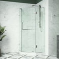 thumbnail image 2 of VIGO Piedmont 38 in. L x 38 in. W x 77 in. H Frameless Hinged Neo-angle Shower Enclosure in Brushed Nickel with Clear Glass, 2 of 12