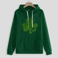 thumbnail image 5 of BiZtdJrK Womens St Patricks Day 2 Piece Sets Casual Drawstring Hooded Tracksuits Shamrock Graphic Long Sleeve Hoodies and High Waisted Jogger Pants Sweatsuits Army Green S, 5 of 6