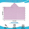 thumbnail image 2 of Pink Butterfly Pattern Hooded Bath Towel，50"x30" for Ages 3 To 12 Kids, Quick Dry Lightweight Soft Microfiber Hood Beach Towel Cover Up for Kids, 2 of 7