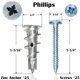 thumbnail image 2 of Kit de tarugos para drywall Ansoon de zinc autorroscantes, 50 piezas, 2 of 7
