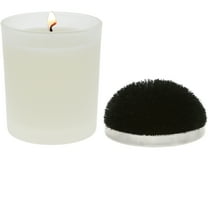 Blank - Black - 5.5 oz - 100% Soy Wax Candle with Pom Pom Lid Scent: Tranquility