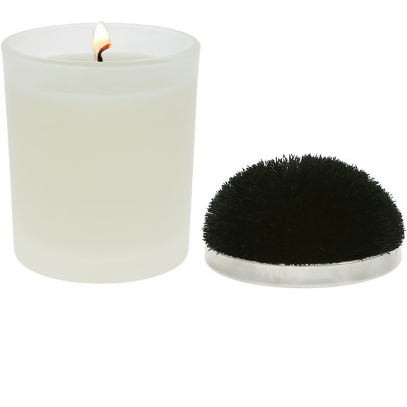 Blank - Black - 5.5 oz - 100% Soy Wax Candle with Pom Pom Lid Scent: Tranquility