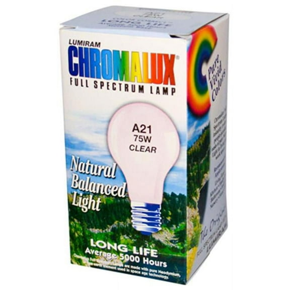 Chromalux Lumiram Full Spectrum A21 75W Clear Light Bulb
