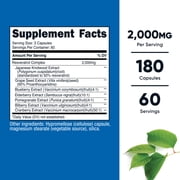 Nutricost Resveratrol Complex (2,000mg) 180 Capsules - Antioxidant Complex, Vegan, GMO-Free, Gluten-Free, 60 Servings