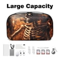 thumbnail image 3 of Skull USB Case Digital Bag Cord Organizer Box Charger Case Oxford Cloth Waterproof Electronics Storage Bag 5.9x9.44x3.14 in, 3 of 6