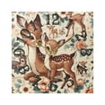 thumbnail image 5 of Deers on Flowers Wall Clock Square Silent Non Ticking Battery Operated Clock for Home Bathroom Kitchen Bedroom Living Room, 5 of 8