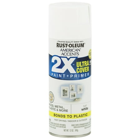Refinishing Outdoor Furniture Metal (3 Pack) Rust-Oleum American Accents Ultra Cover 2X Flat White Spray Paint and Primer in 1, 12 oz ()