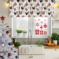 thumbnail image 5 of 2 Pack Farmhouse Rooster Valances for Windows Bedroom Living Room Window Treatments, Country Watercolor Flowers Wood Grain Rod Pocket Valance Drapes Short Kitchen Curtains Over Sink 60"x18", 5 of 8