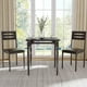 thumbnail image 5 of Yeshouse Mesa de comedor para 2, mesa de comedor y sillas de 2, 3 piezas de mesa de comedor con patas de mesa de espiral para espacios pequeños, cocina, apartamento, negro, 5 of 7