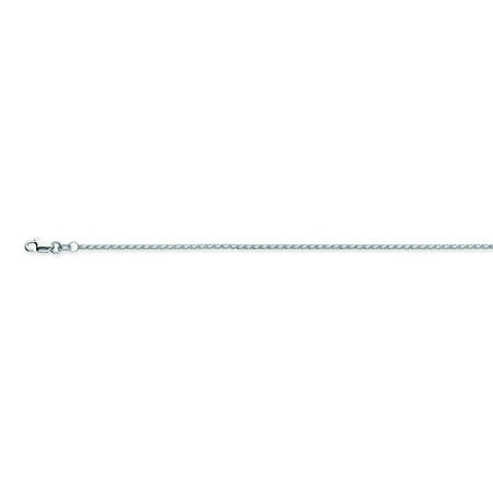 Diamonds 14k 16 Inch Chain - 14K White Gold 1.05 Diamond Cut Wheat Chain in 16 inch, 18 inch, 20 inch, & 24 inch