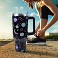 thumbnail image 5 of 40 oz Goth Moon Tumbler with Handle and Straw, Black Gothic Travel Mug Water Bottle, Stainless Steel Insulated Cup with Lid and Straw, Birthday Christmas Halloween Gifts, 5 of 5