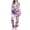 Pink, variant on Nrmvnmi Christmas Pajamas Sets For Women Snowman Graphic Prints Sleepwear Sets Flip Collar Long Sleeved Button Cardigan Tops And Elastic Waist Long Pants Comfortable Fall Loungewear Sets