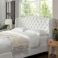 thumbnail image 5 of Jennifer Taylor Home Marcella Tufted Wingback Queen Bed Antique White, 5 of 5
