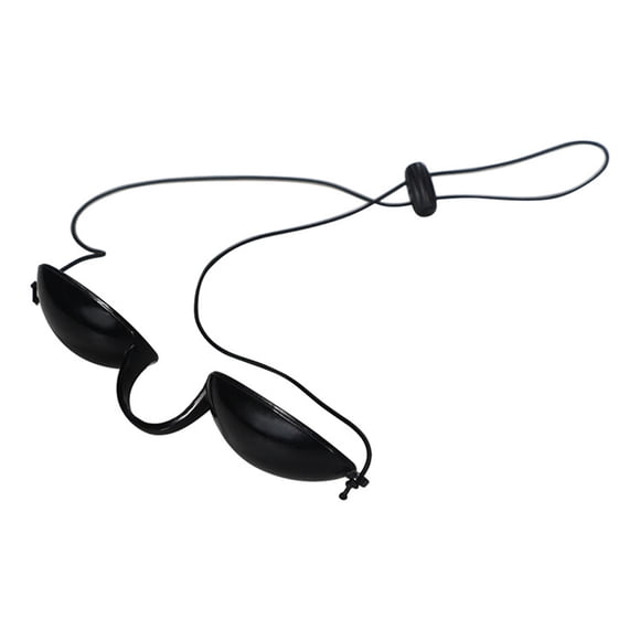 Graflsoa UV-Protective Tanning Goggles for Sunbeds, Black TPU Material, Compact & Lightweight Design