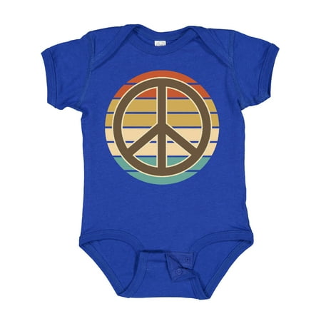

Inktastic Retro Peace Sign Sunset Gift Baby Boy or Baby Girl Bodysuit