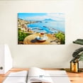 thumbnail image 3 of Elephant Stock Coffee At Naples Wall Art - Horizontal Canvas Wall Art - Dining Room Wall Decor - Food And Drink Canvas - Blue And Brown Decor - 12" x 8", 3 of 8