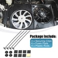thumbnail image 2 of Unique Bargains Universal Car Electric Radiator Fan Mounting Kit Cooling Fans Tie Strap Pads Assembly, 2 of 6